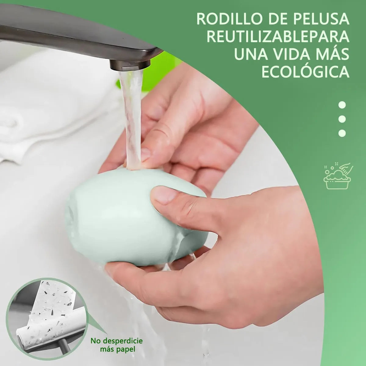 RODILLO QUITA PELUZA DE MASCOTAS, LAVABLE